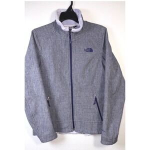The North Face WindWall Jacket Womens Medium Grey Purple Fleece Lined Excellent